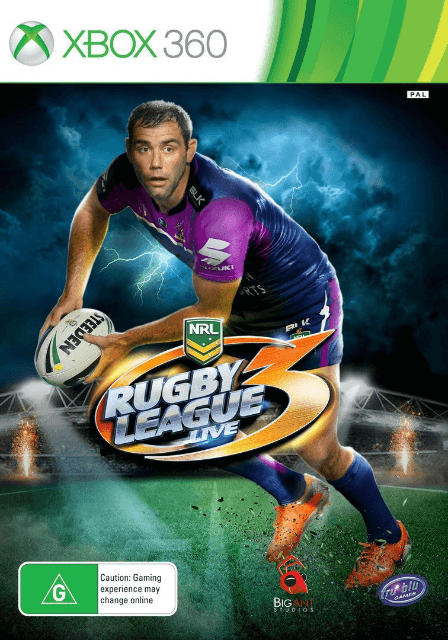 Rugby League Live 3 box art for Xbox 360